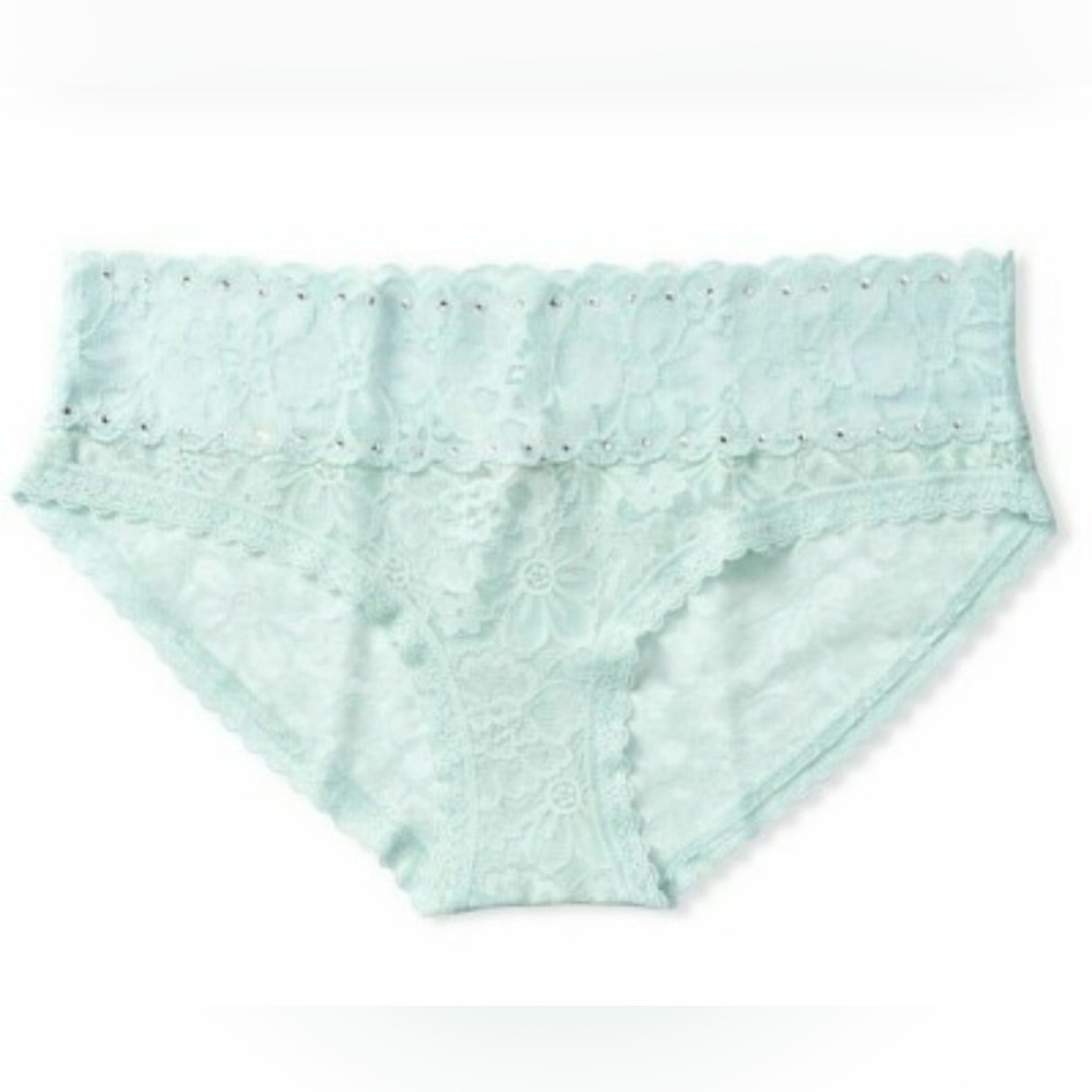 ‼️NWT‼️Victorias Secret Lace Hipster Panties in Light Blue Medium